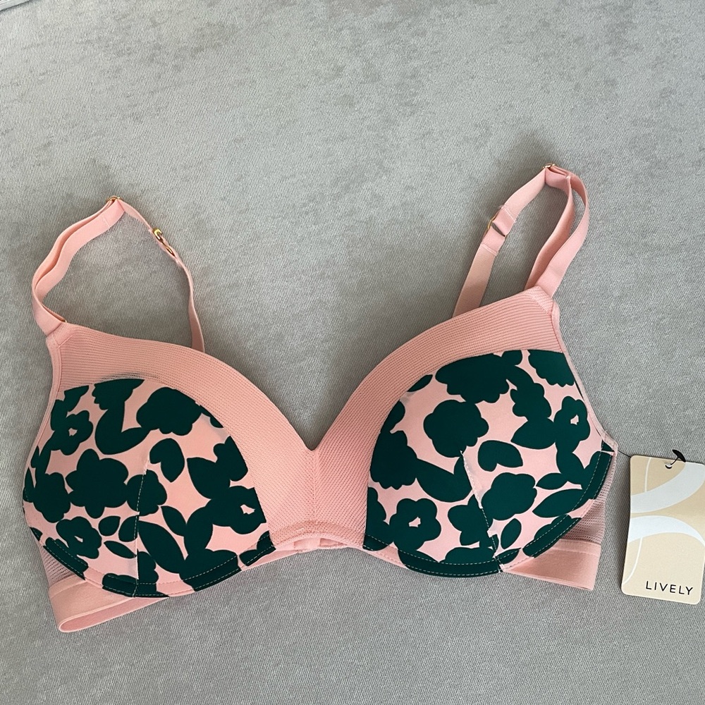 New Pink Print Bra